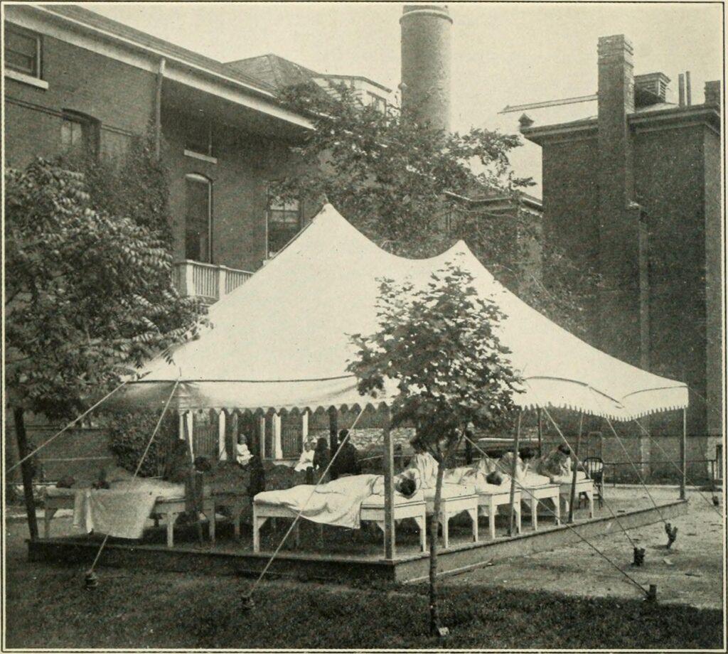 tuberculosis patients in tent